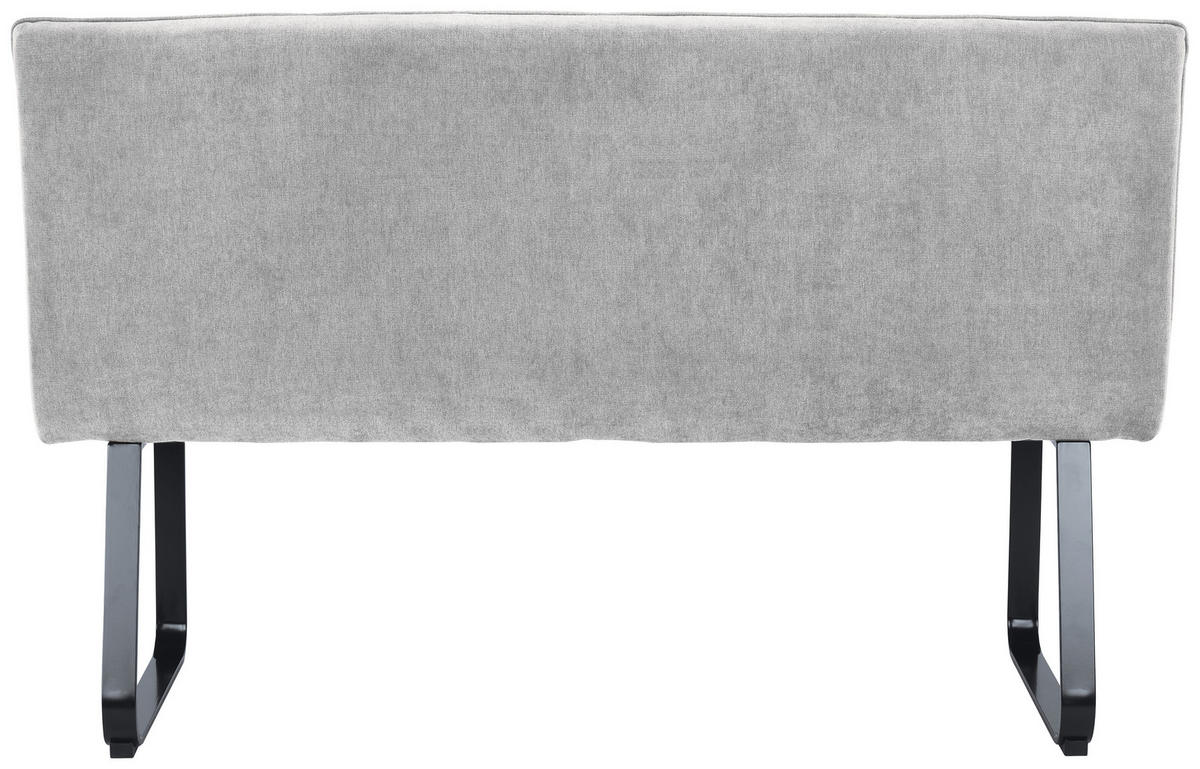 Bank TALEA hellgrau schwarz B/H/T: ca. 140x92x59 cm TALEA - hellgrau/schwarz (140,00/92,00/59,00cm) - byLIVING