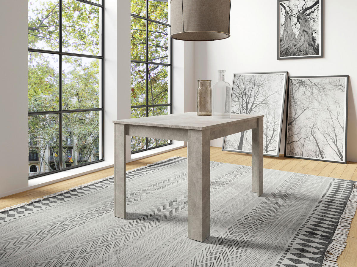Tisch NEPAL Beton Optik B/H/T: ca. 120x75x80 cm NEPAL - Beton (120,00/75,00/80,00cm) - byLIVING