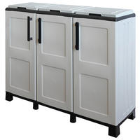 ArtPlast Mülltrennungsschrank Idea hellgrau Kunststoff B/H/T: ca. 102x90x37 cm Idea - hellgrau (102,00/90,00/37,00cm) - ArtPlast