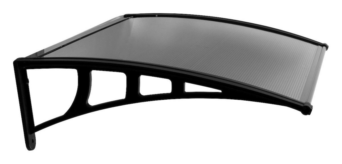 BURTAS VORDACH Vordach schwarz B/H/L: ca. 120x23x70 cm Vordach_GRDN0032 - schwarz (70,00/120,00/23,00cm) - BURTAS VORDACH