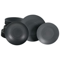 CreaTable Teller-Set Lava Stone schwarz Steinzeug Lava Stone - schwarz - CreaTable