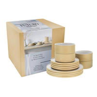 CreaTable Tafelservice Futuro weiß Steinzeug 12 tlg. Futuro - weiß - CreaTable