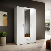 Kleiderschrank Karl weiß B/H/T: ca. 120x195x55 cm Karl - weiß/grau (120,00/195,00/55,00cm)