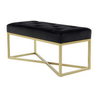 Sitzbank Diaz 101 schwarz B/H/T: ca. 40x40x90 cm Diaz 101 - gold/schwarz (40,00/40,00/90,00cm) - 360 Living