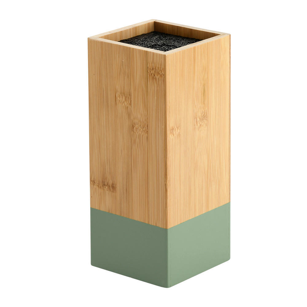 Kesper Messerblock Messerblock - braun/grün (10,00/10,00/23,00cm) - Kesper