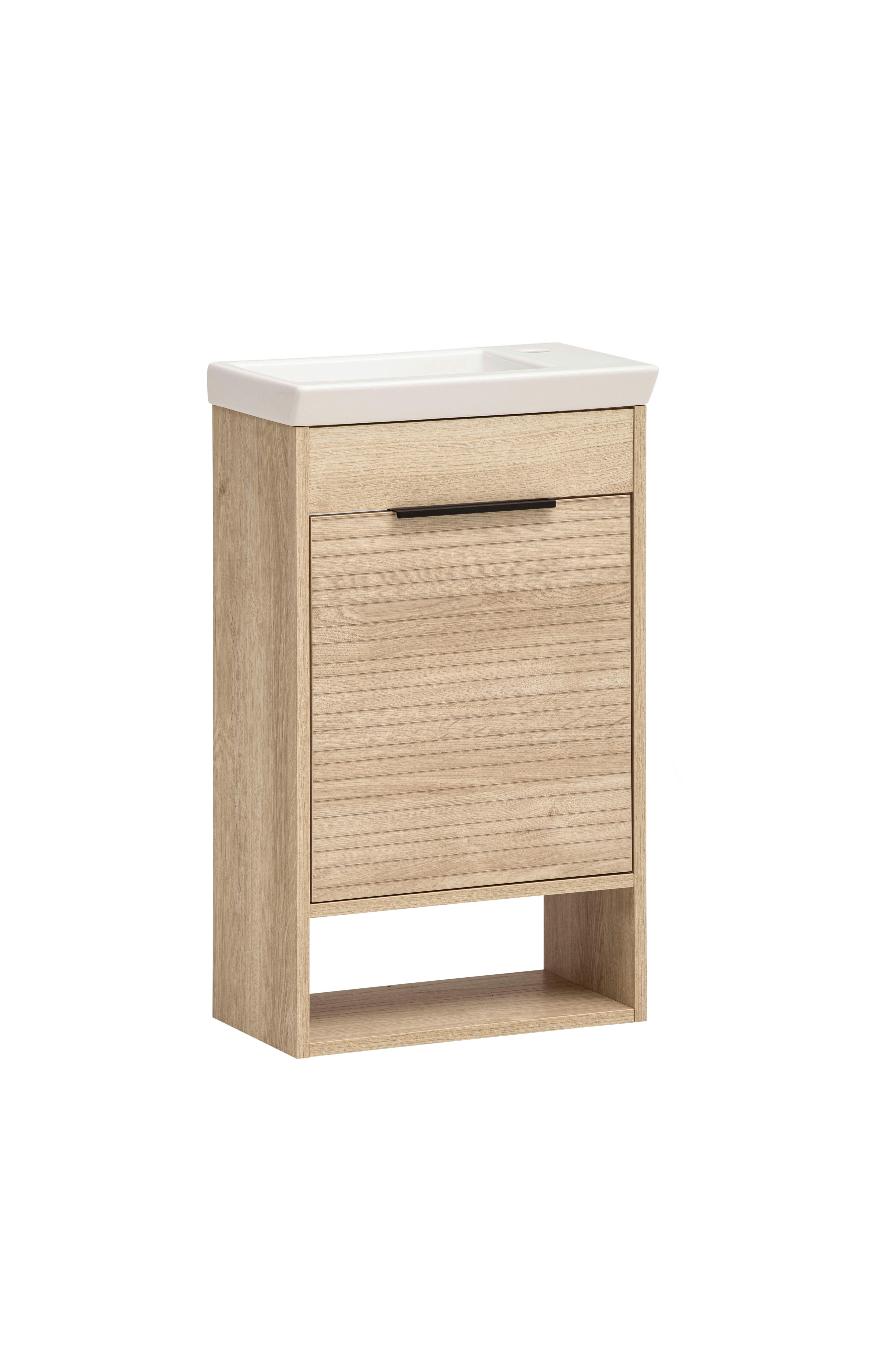 Waschplatz Mads Eiche Nachbildung weiß B/H/T: ca. 45,5x78x27,5 cm Mads - Eiche/weiß (45,50/78,00/27,50cm) - Möbelpartner