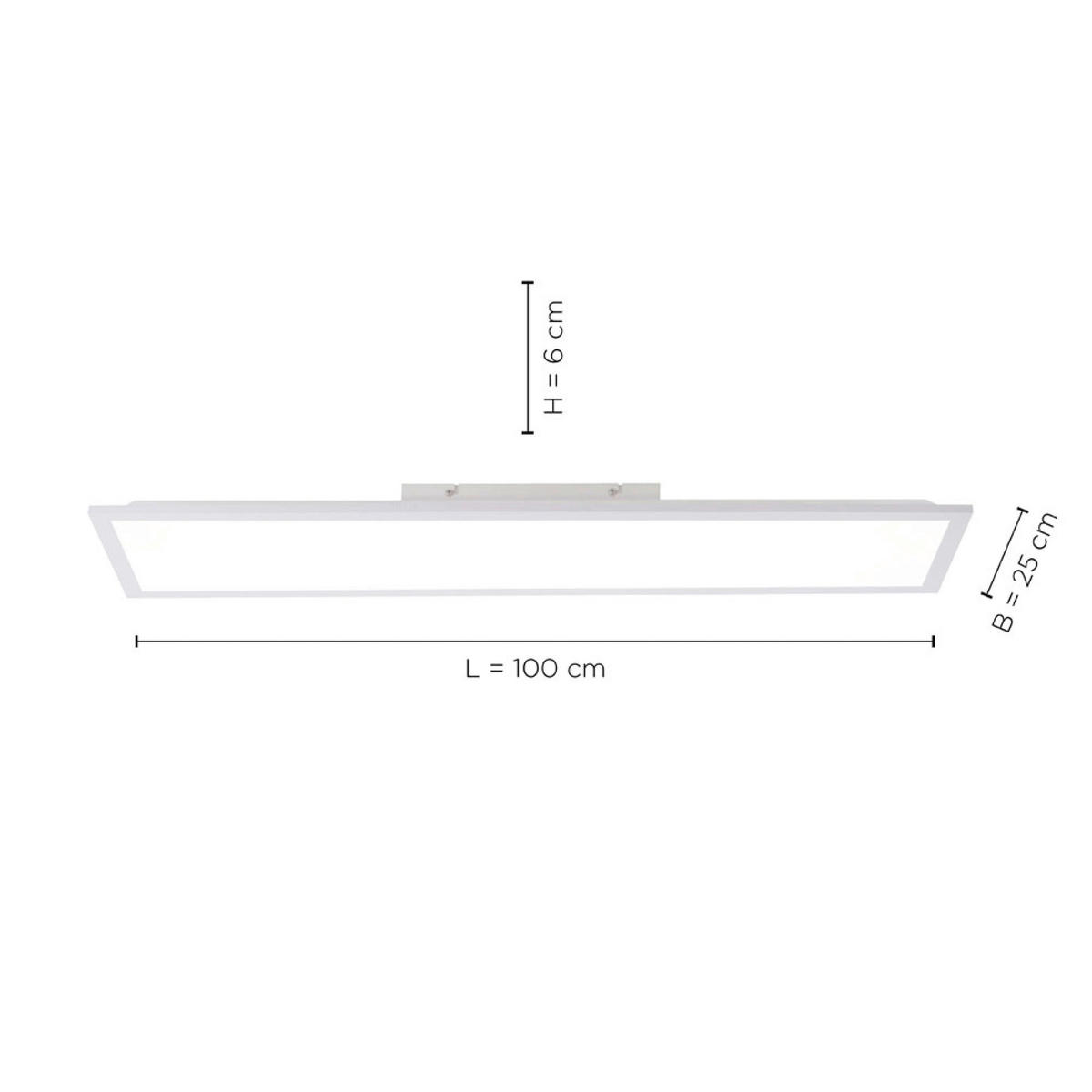 Just Light Deckenleuchte 12201-16 Flat weiß Kunststoff B/H/L: ca. 45x6x45 cm 1 Brennstellen Flat - weiß (45,00/45,00/6,00cm) - Just Light