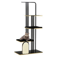 PawHut Kratzbaum schwarz Polypropylen B/H/L: ca. 48x85x170 cm Kratzbaum - schwarz (170,00/48,00/85,00cm) - PawHut