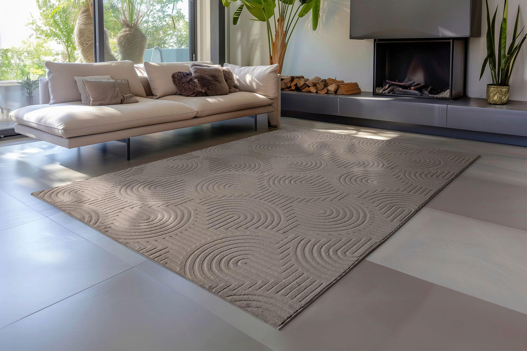 Obsession Teppich Zen Sei anthrazit B/H/L: ca. 80x8x150 cm Zen Sei - anthrazit (150,00/80,00/8,00cm) - Obsession