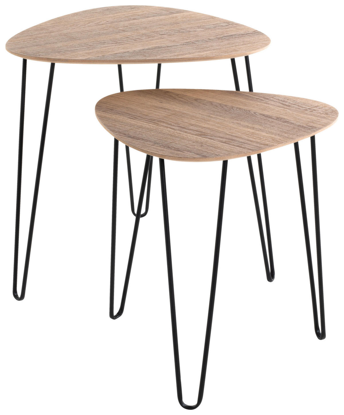 Beistelltisch  Eiche Nachbildung schwarz B/H/T: ca. 40x40x43 cm Bologna_2_Beistelltisch 24369 - Eiche/schwarz (40,00/40,00/43,00cm)