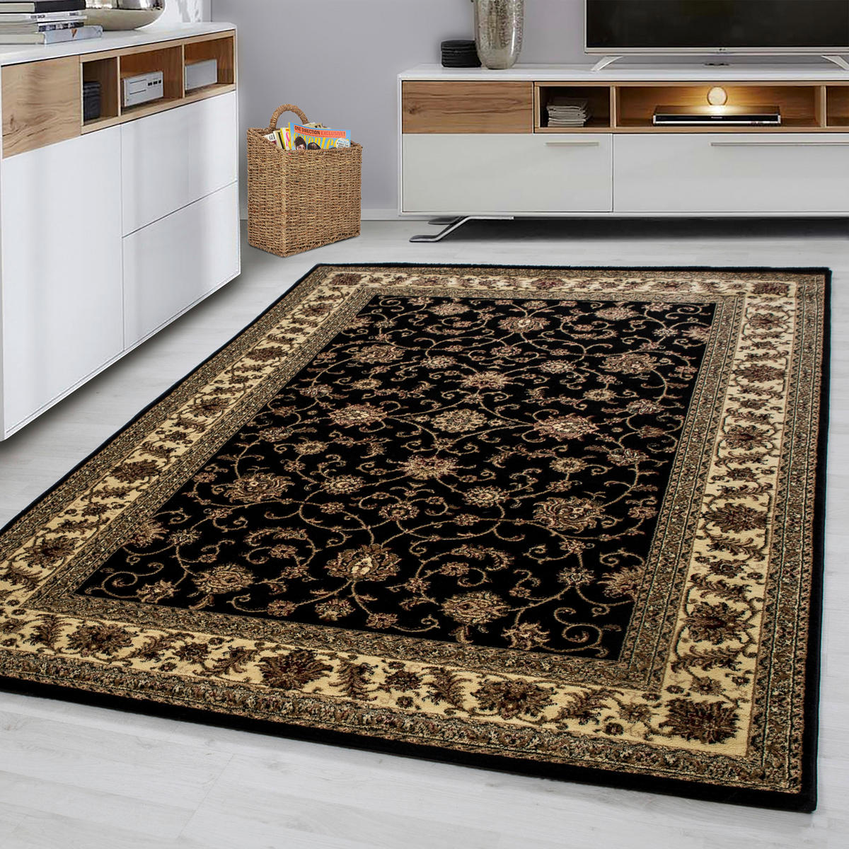Ayyildiz Teppich MARRAKESH schwarz B/L: ca. 80x150 cm MARRAKESH - schwarz (80,00/150,00cm) - Ayyildiz
