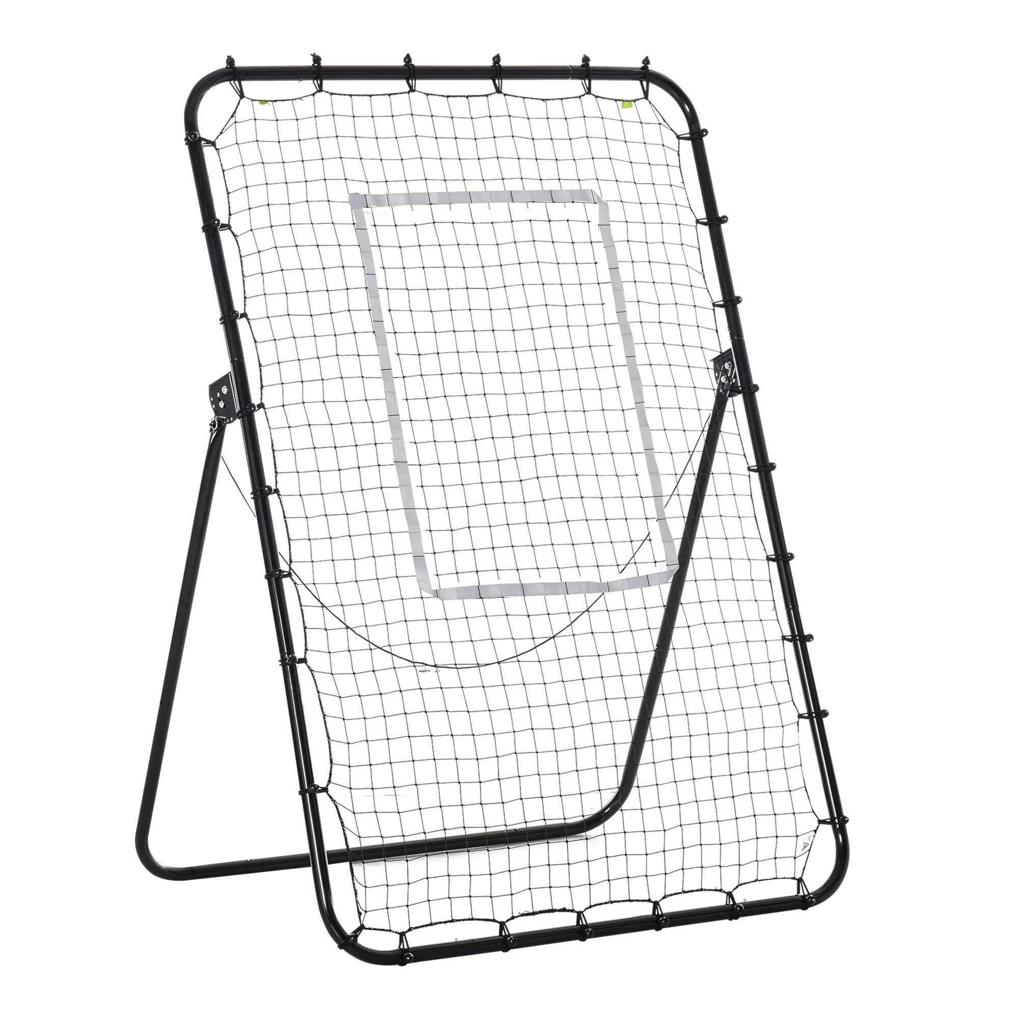 HOMCOM Outdoor-Spielzeug schwarz B/H/L: ca. 73x123x178,5 cm Fußball_Rebounder - schwarz (178,50/73,00/123,00cm) - HOMCOM