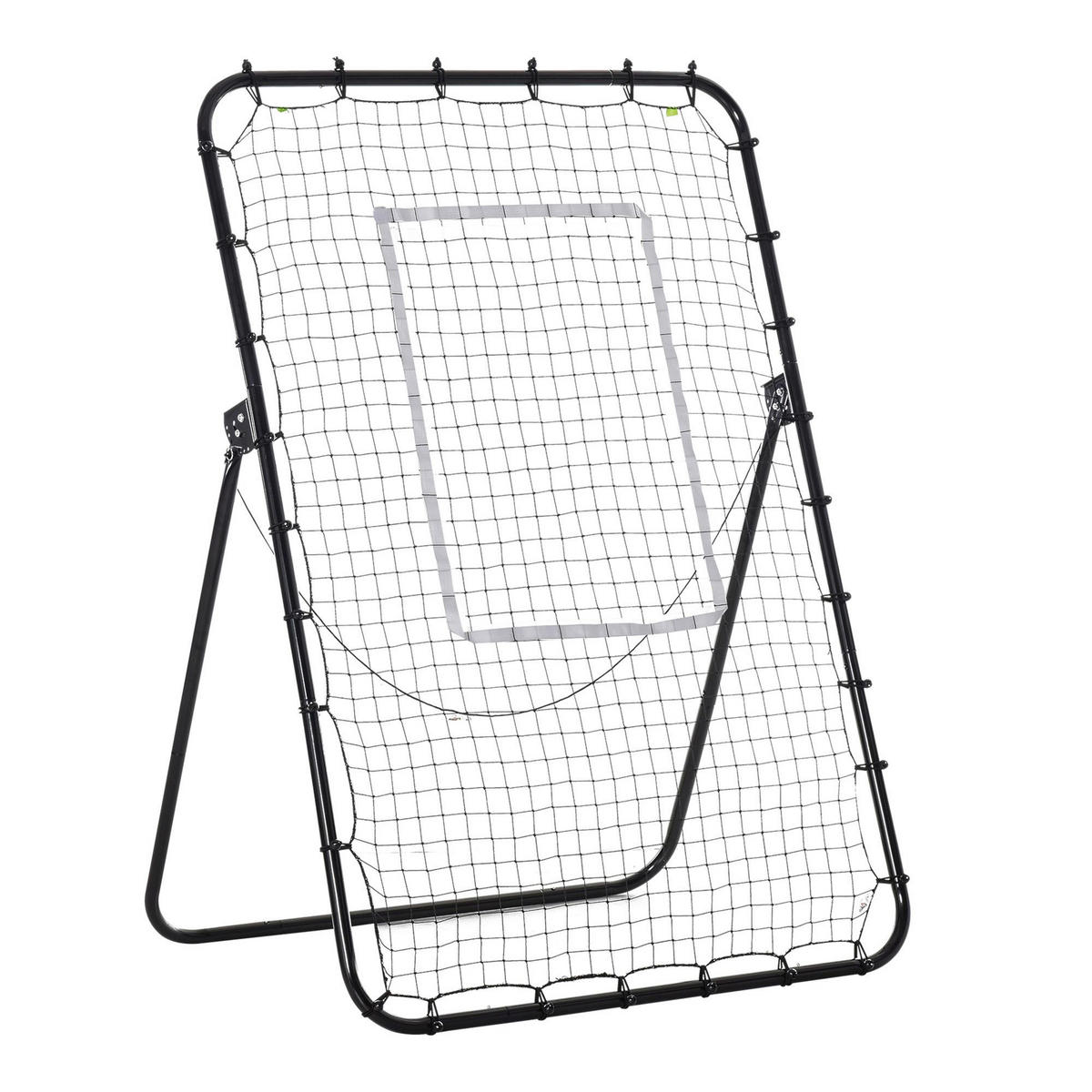 HOMCOM Outdoor-Spielzeug schwarz B/H/L: ca. 73x123x178,5 cm Fußball_Rebounder - schwarz (178,50/73,00/123,00cm) - HOMCOM