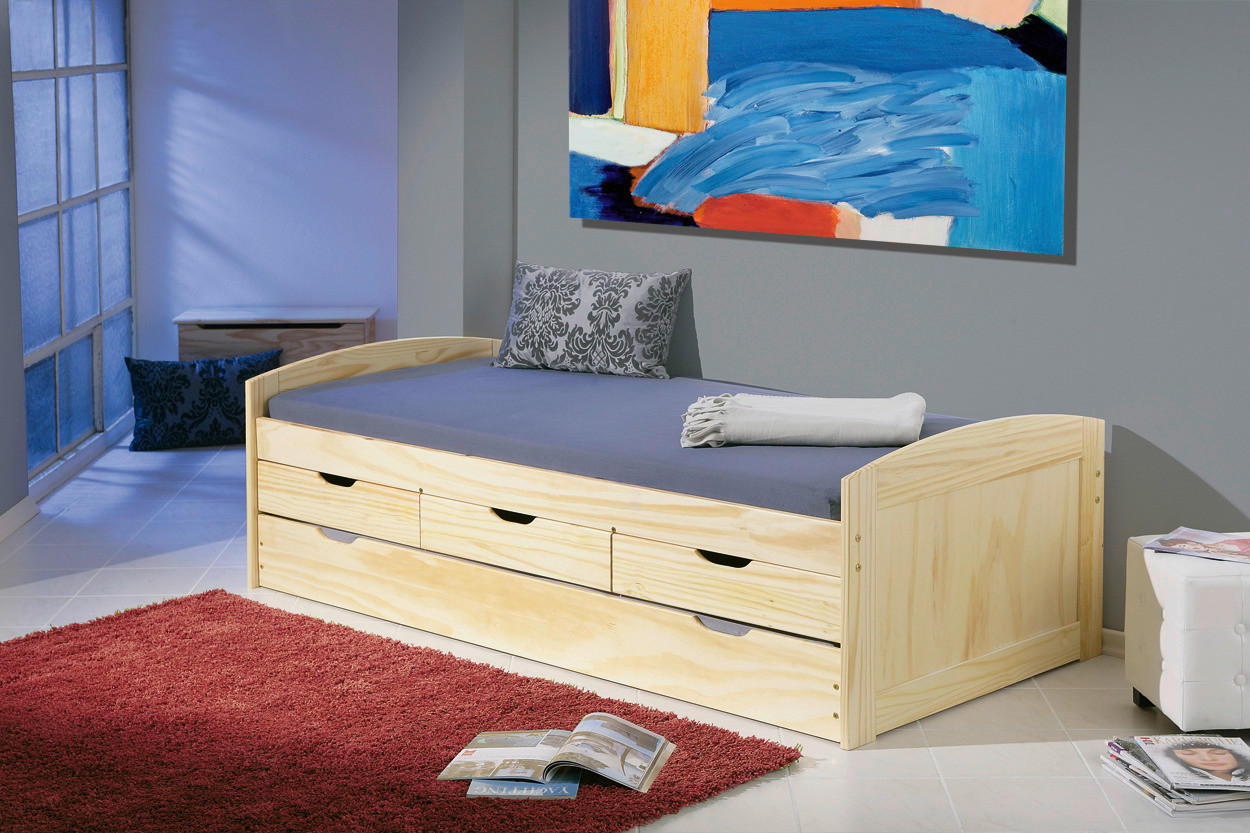 Funktionsbett Marinella natur Liegefläche B/L: ca. 90x200 cm Marinella - natur (205,00/63,00/98,00cm) - Inter Link