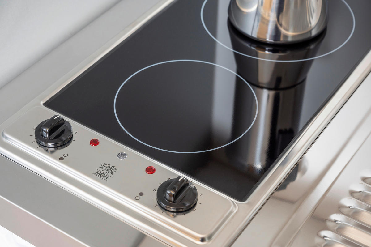 Respekta Schrankküche Economy grau matt B/H/T: ca. 104x193x67 cm Economy - weiß/grau (104,00/193,00/67,00cm) - Respekta