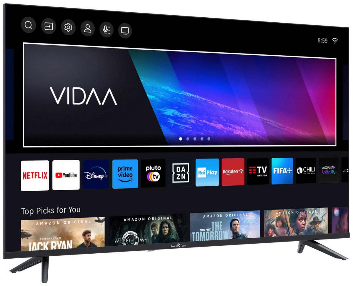 Smart Tech LED-TV 43 Zoll Diagonale ca. 109 cm LED-TV_43"_4K_43UV10V1_SmartTech - schwarz (109,00cm) - Smart Tech