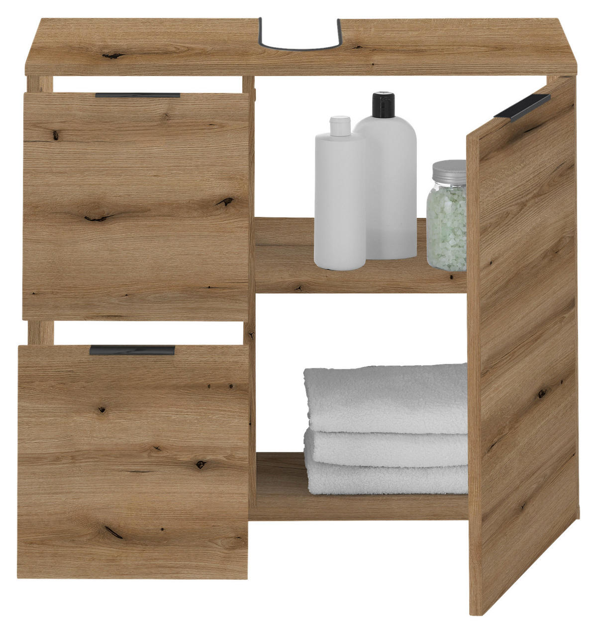 Waschbeckenunterschrank Porto Eiche Evoke Coast Nachbildung B/H/T: ca. 70x60x35 cm Porto - Eiche (70,00/60,00/35,00cm)