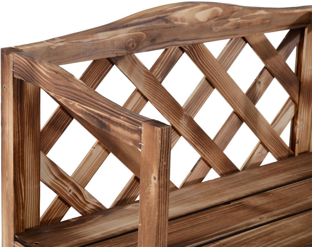 Outsunny Pflanzentreppe natur Holz B/H/L: ca. 38x120x75 cm Pflanzentreppe mit 3 Etagen - natur (75,00/38,00/120,00cm) - Outsunny