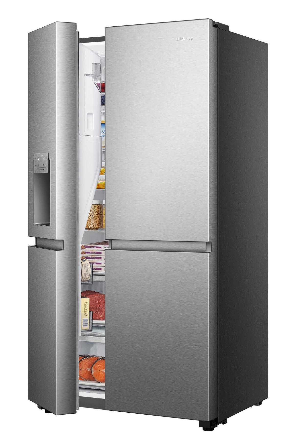 Hisense Side-by-Side RS818N4TIE Inox B/H/T: ca. 91x179x73 cm Side-by-Side_RS818N4TIE - Inox (91,00/179,00/73,00cm) - Hisense