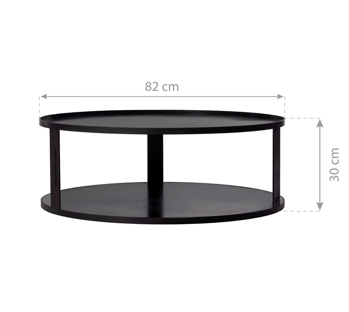 CookKing Feuerschalenbasis schwarz B/H/T: ca. 82x30x82 cm Basis_&_Holzlager - schwarz (82,00/30,00/82,00cm) - CookKing