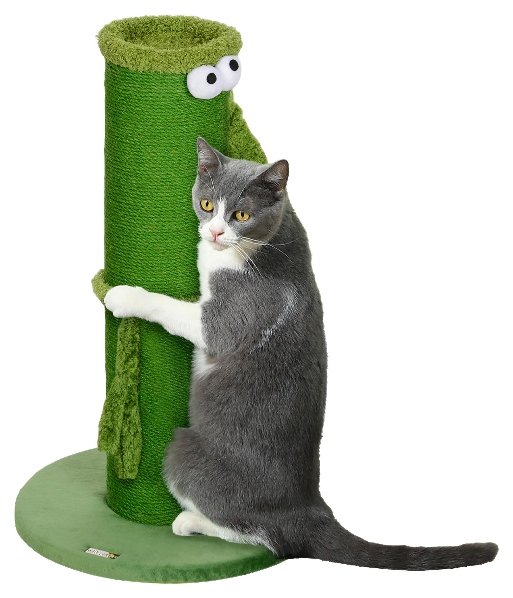 PawHut Kratzstamm grün Spanplatte B/H/L: ca. 39,5x63x39,5 cm Kratzstamm - grün (39,50/39,50/63,00cm) - PawHut