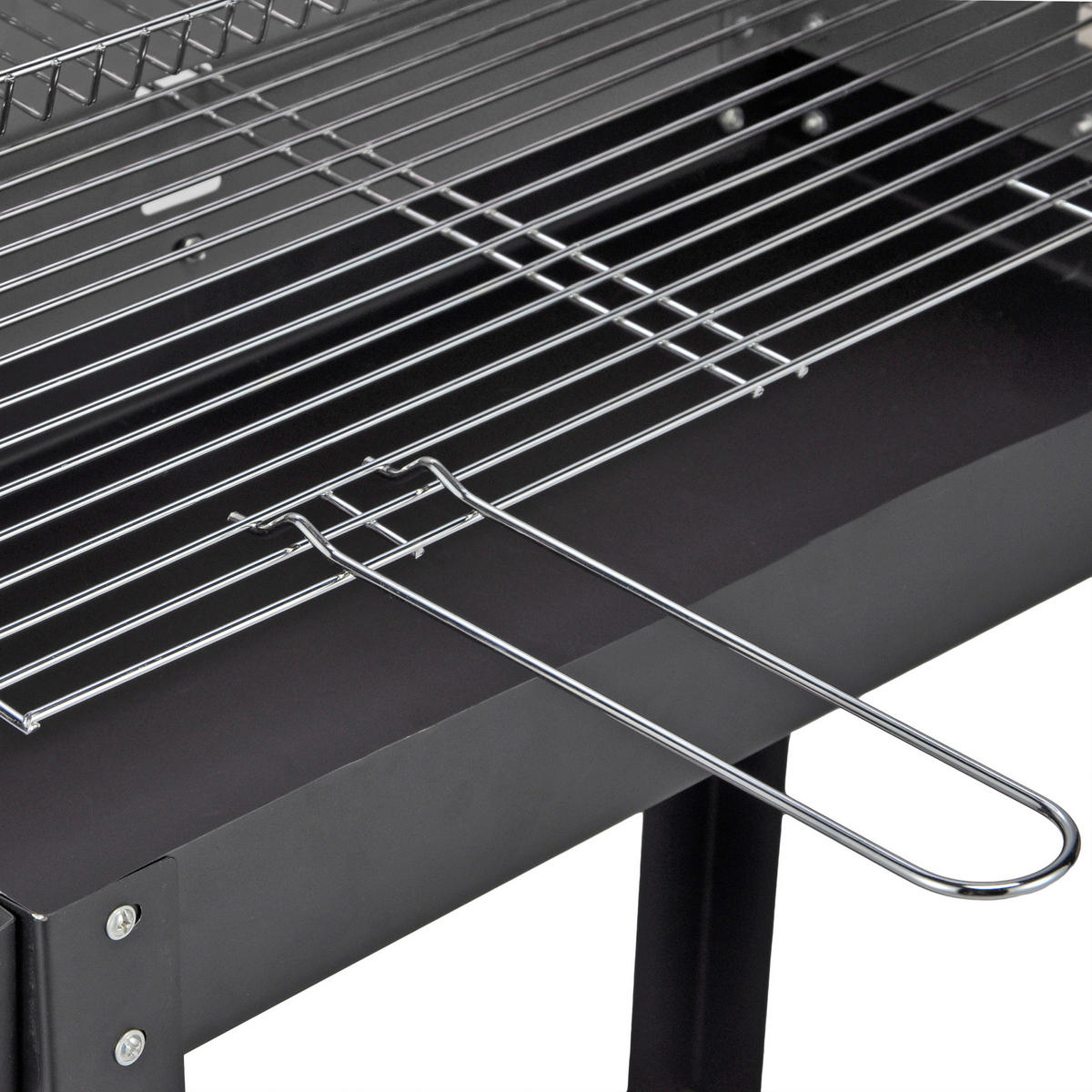 Grill Stahl B/H/L: ca. 44x83x88 cm Grillwagen_mit_Holzablage - rot/schwarz (88,00/44,00/83,00cm)