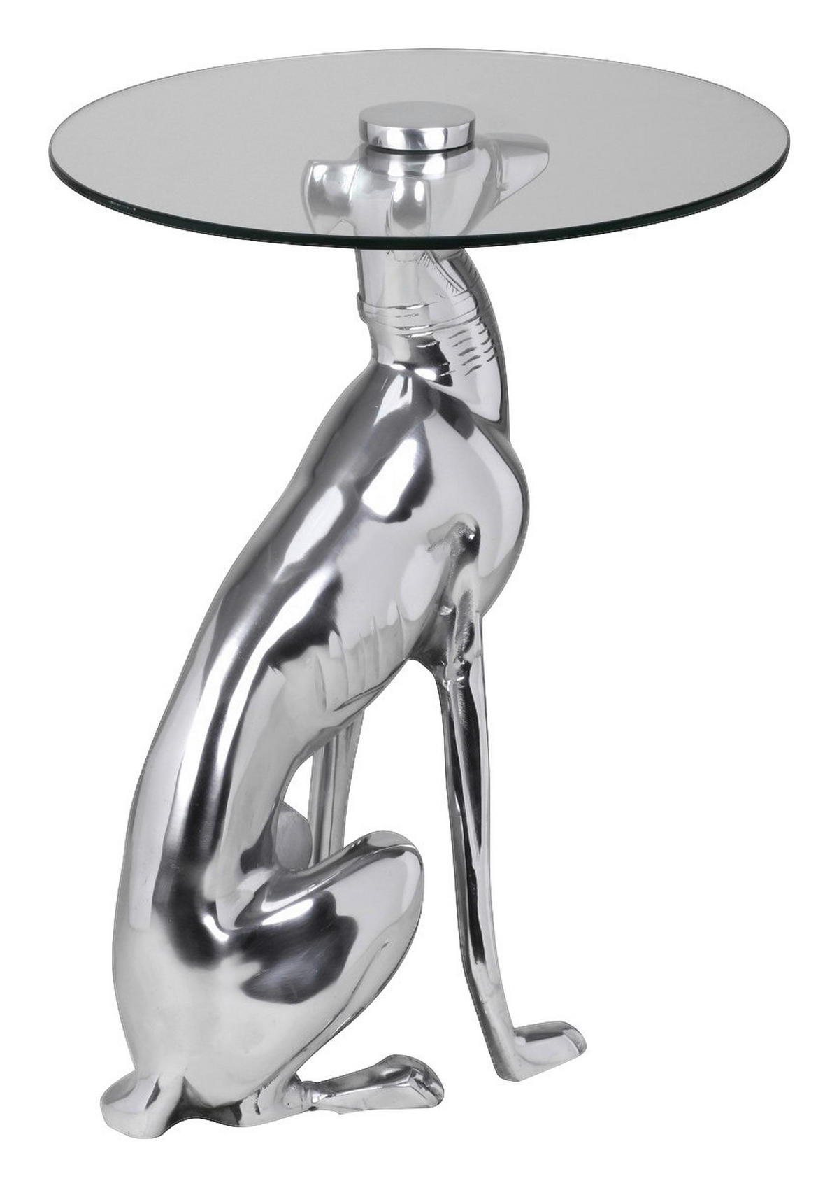 Beistelltisch silber Aluminium B/H/T: ca. 40x50x40 cm Beistelltisch DOG - silber (40,00/50,00/40,00cm) - Wohnling