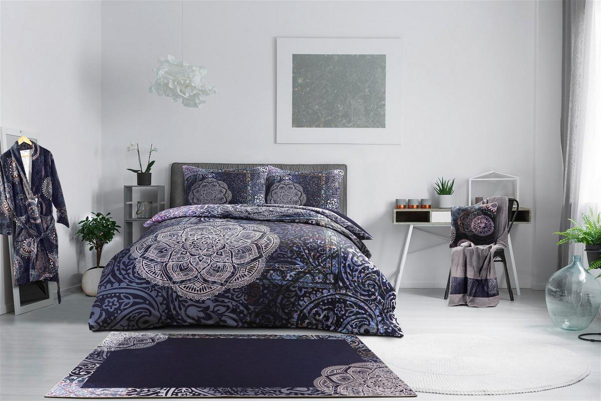 Kenda Sand Flachgewebeteppich Medley 125 mehrfarbig B/L: ca. 130x190 cm Medley 125 - blau/mehrfarbig (130,00/190,00cm) - Kenda Sand