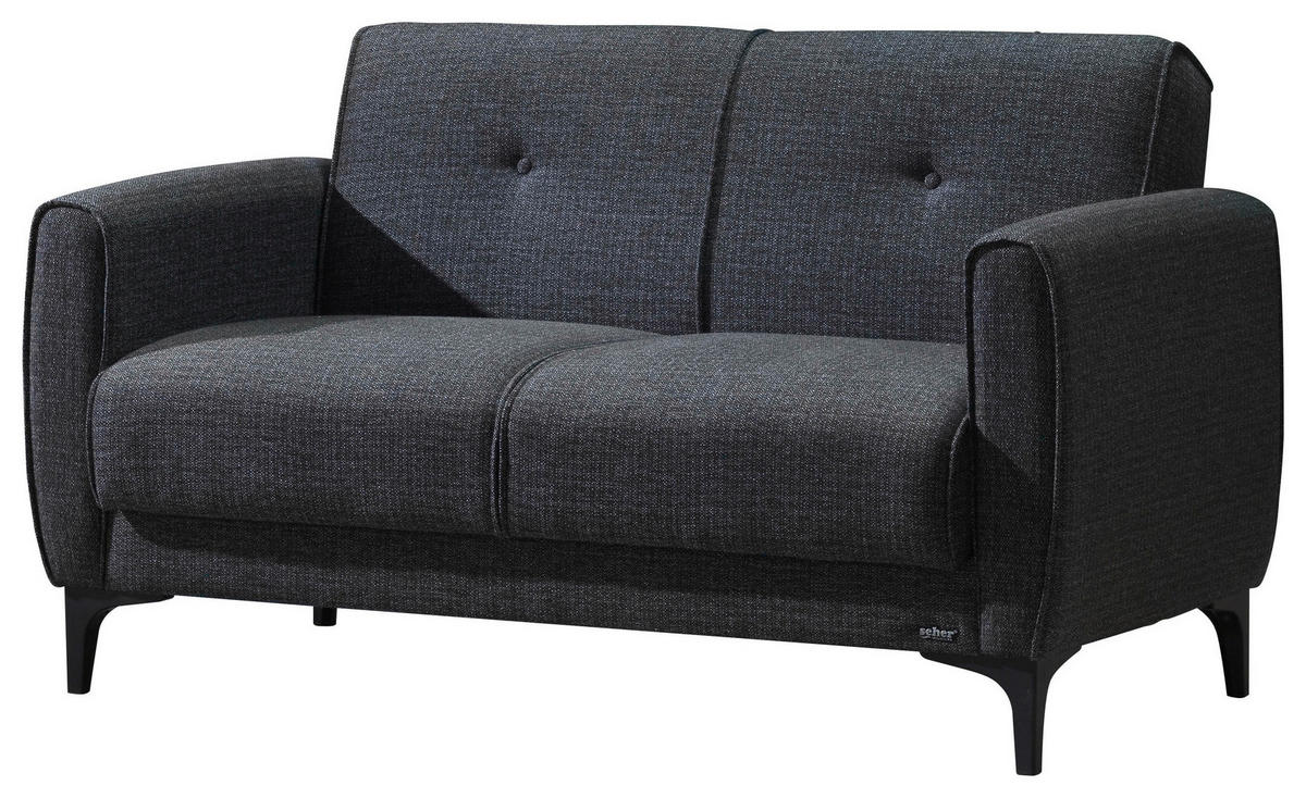 Sofa 3-2-1 San Marino anthrazit Microfaser San Marino - schwarz/anthrazit