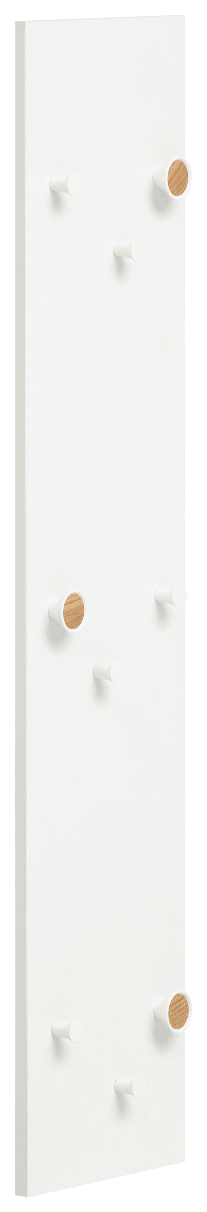 Garderobenpaneel Bjarne weiß Lack matt B/H/T: ca. 24,5x109x2,6 cm Bjarne - weiß (24,50/109,00/2,60cm) - Schildmeyer