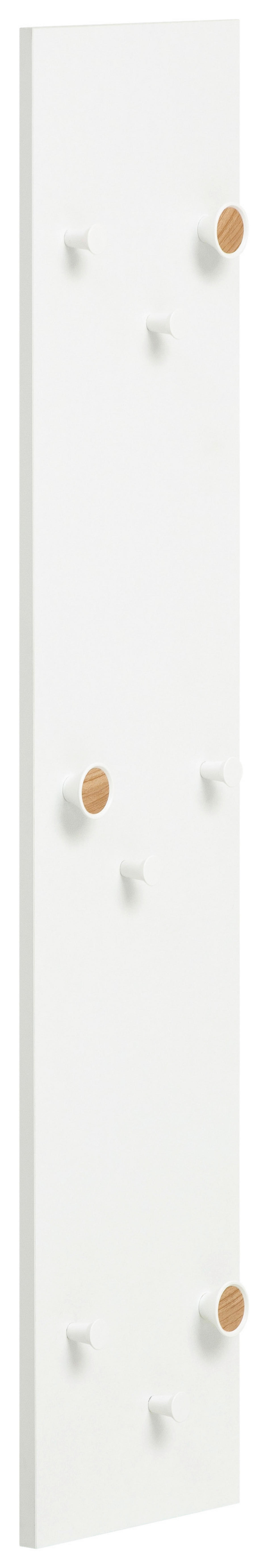 Garderobenpaneel Bjarne weiß Lack matt B/H/T: ca. 24,5x109x2,6 cm Bjarne - weiß (24,50/109,00/2,60cm) - Schildmeyer