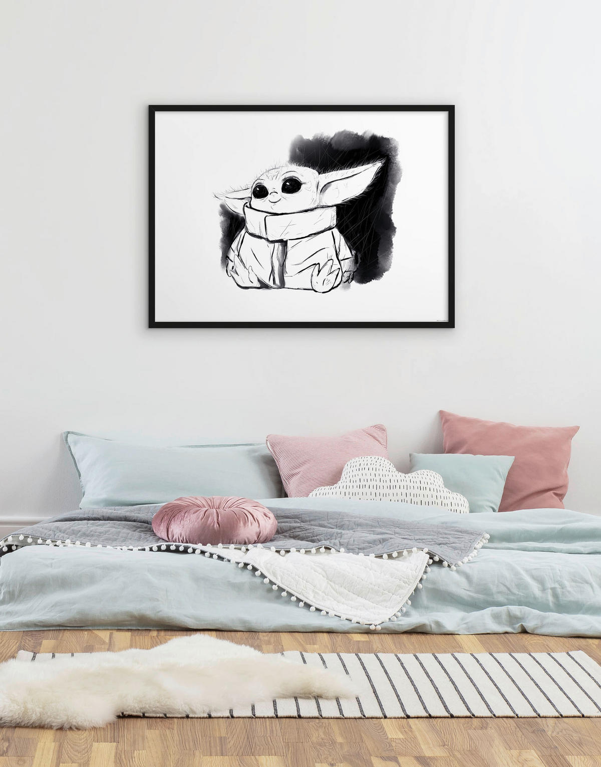Komar Poster Mandalorian The Child Sweet Black W Disney B/L: ca. 70x50 cm Mandalorian The Child Sweet Black W - (70,00/50,00cm) - Komar