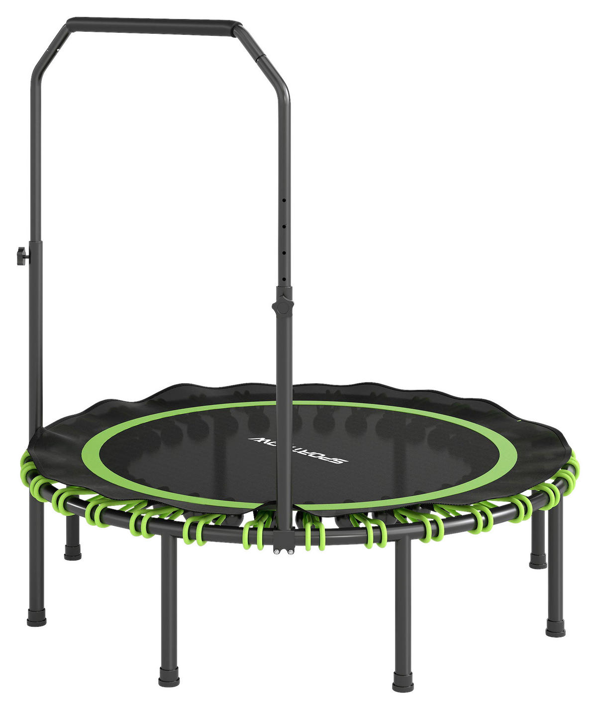 SPORTNOW Fitness Trampolin schwarz B/H/L: ca. 122x129x122 cm Fitness_Trampolin - schwarz/grün (122,00/122,00/129,00cm) - SPORTNOW