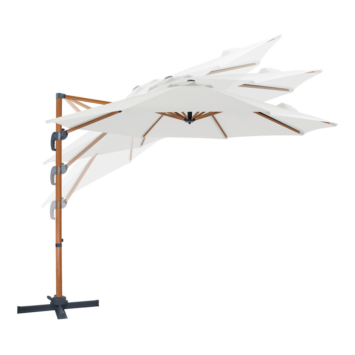 AXI Outdoor Living Ampelschirm Marisol braun Textil B/H/L: ca. 300x235x300 cm Marisol - braun/beige (300,00/300,00/235,00cm) - AXI Outdoor Living