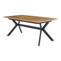 Esstisch  Eiche Wild Nachbildung B/H/T: ca. 180x76x100 cm Massimo_Esstisch_6003553 - Eiche/schwarz (180,00/76,00/100,00cm)