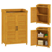 Outsunny Gartenschrank gelb Metall B/H/L: ca. 40x98,5x65,5 cm Gartenschrank - gelb (65,50/40,00/98,50cm) - Outsunny