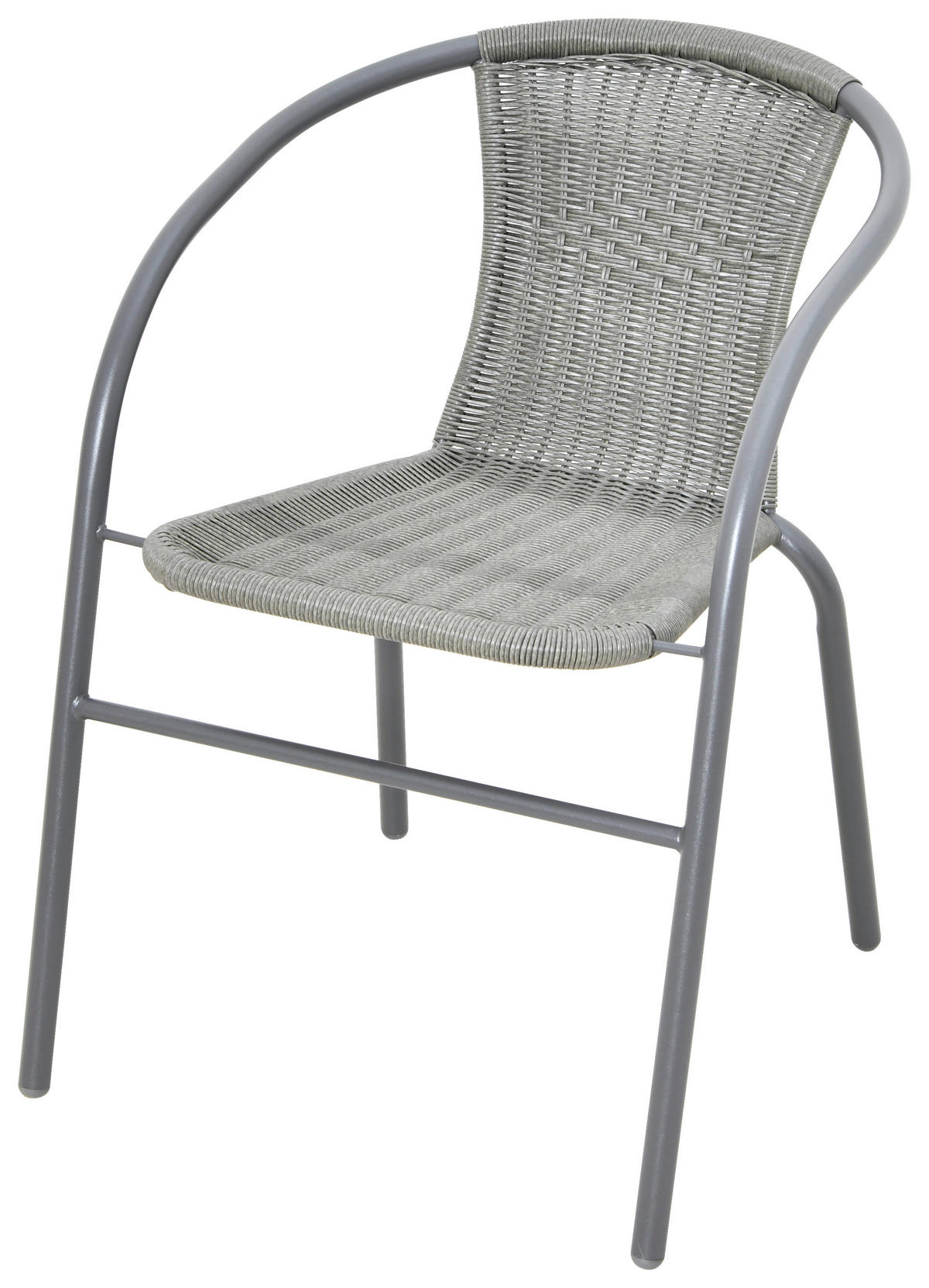 POCOline Gartenstuhl grau Stahl B/H/L: ca. 60x72x52 cm Gartenstuhl - grau (52,00/60,00/72,00cm) - POCOline