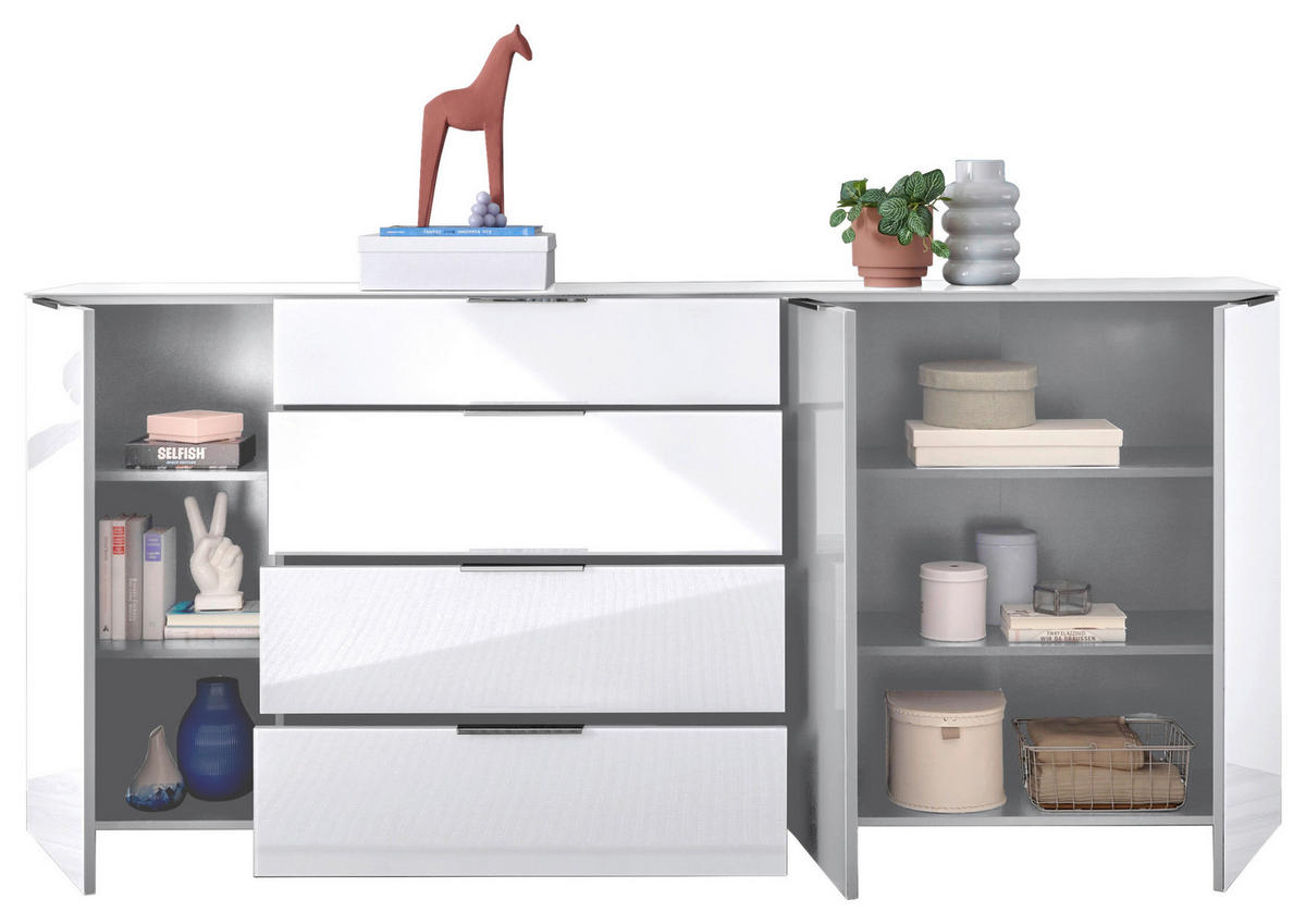Kommode Santorin weiß B/H/T: ca. 226x99x40 cm Santorin - weiß (226,00/99,00/40,00cm)