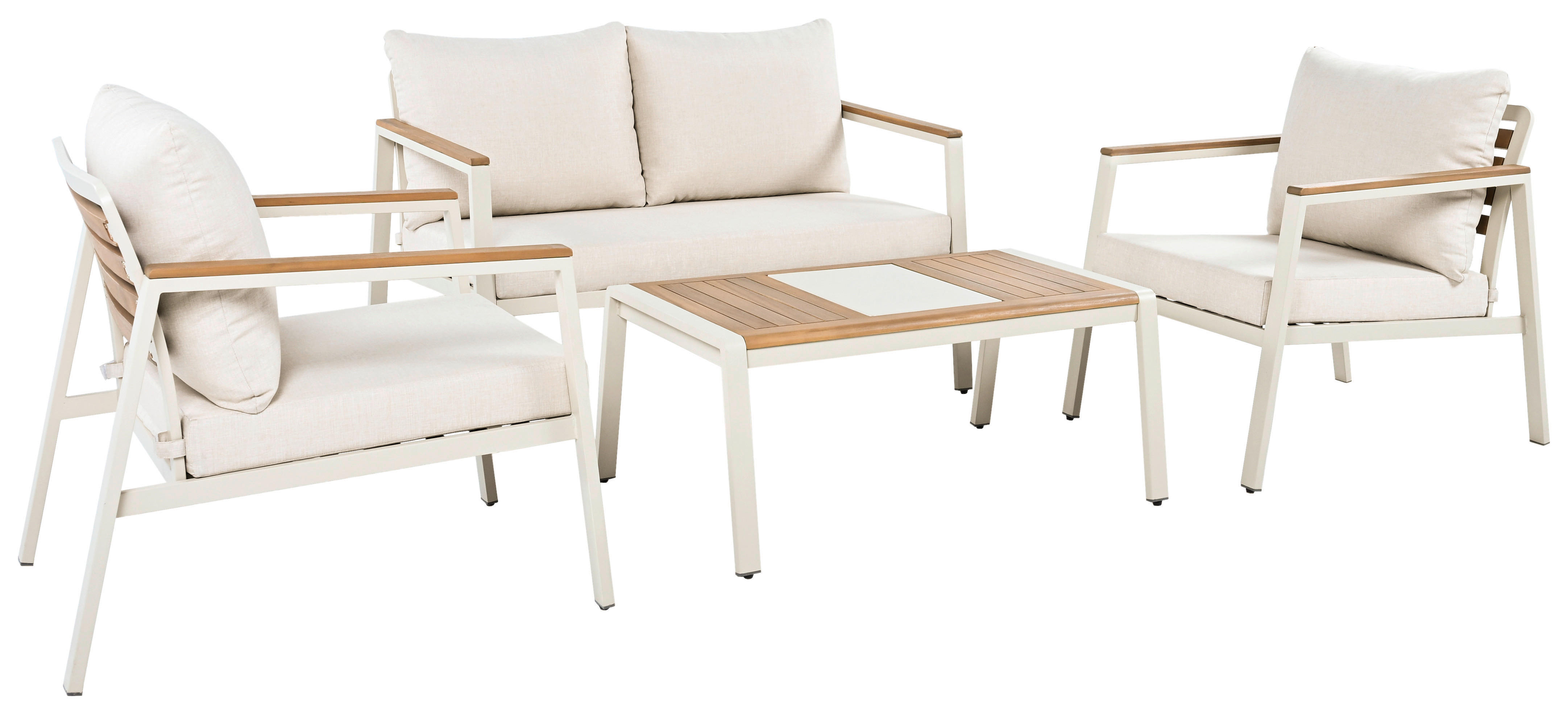 POCOline Gartensitzgruppe Avignon creme Stahl Avignon - beige/creme - POCOline