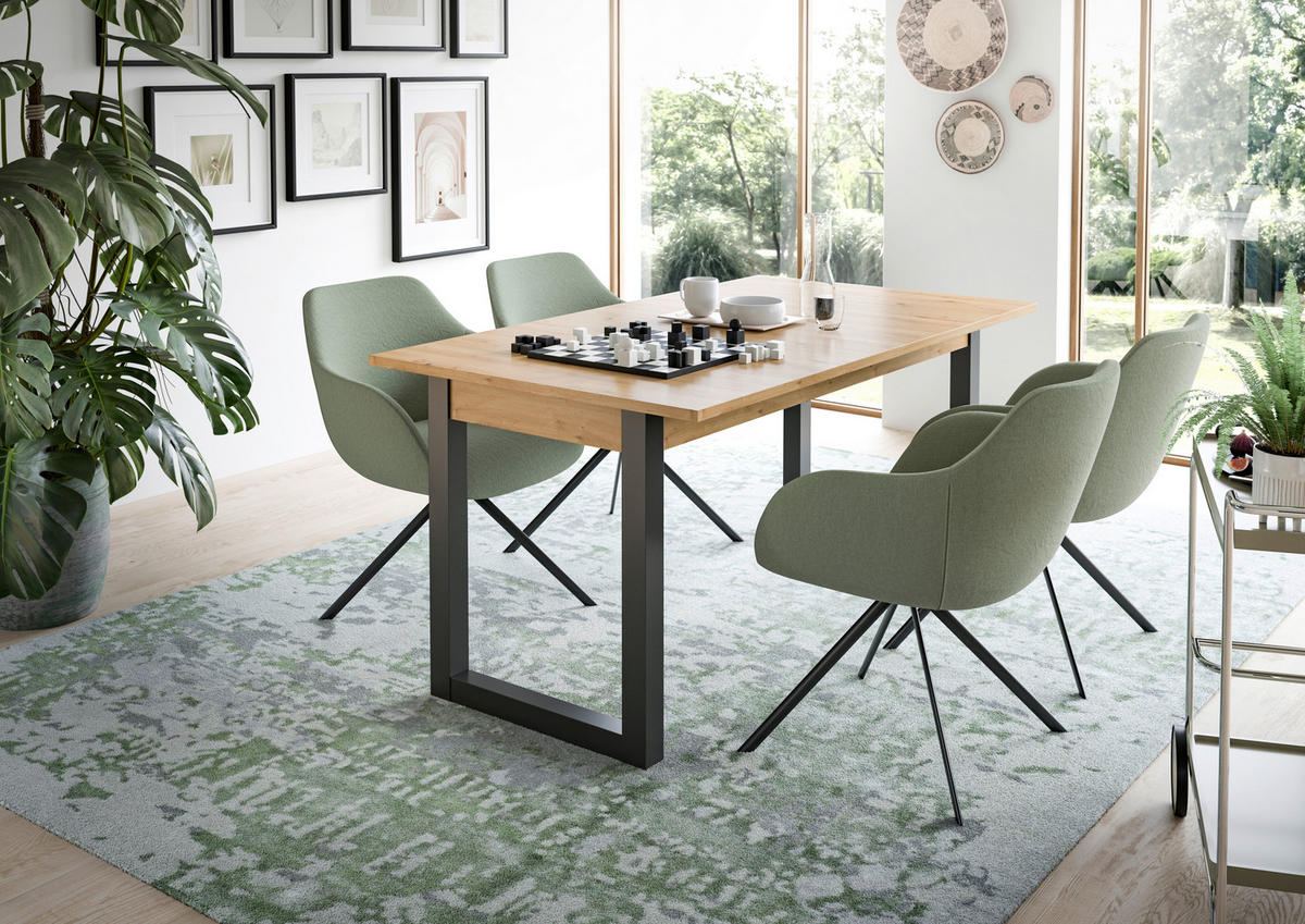 Esstisch Seattle Eiche Artisan Nachbildung B/H/T: ca. 150x76x90 cm Seattle - Eiche/grau (150,00/76,00/90,00cm) - xonox.home