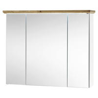 Spiegelschrank Toskana Eiche Artisan Optik weiß B/H/T: ca. 84x70x24 cm Toskana - Eiche/weiß (84,00/70,00/24,00cm)