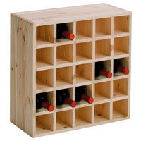 Zeller Weinregal für 25 Flaschen natur Holz B/H/L: ca. 25x52x52 cm Weinregal_25_Flaschen - natur (52,00/25,00/52,00cm) - Zeller