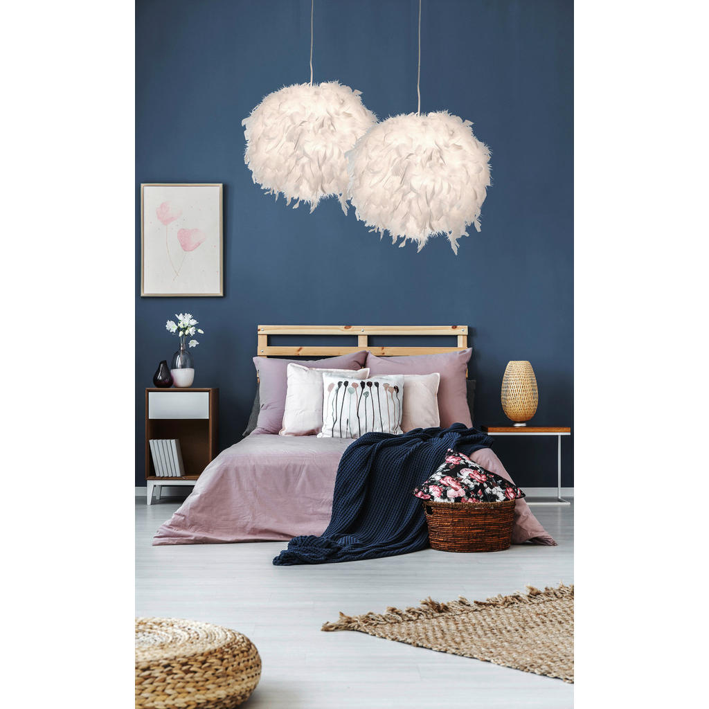 Thumbnail - Nowa Pendelleuchte 30110107 weiß Metall Polyester H/D: ca. 150x30 cm E27 1 Brennstellen