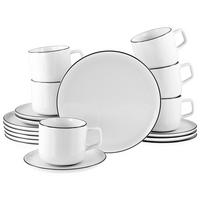 CreaTable Frühstückservice Chef Collection weiß Porzellan 18 tlg. Chef Collection - weiß - CreaTable