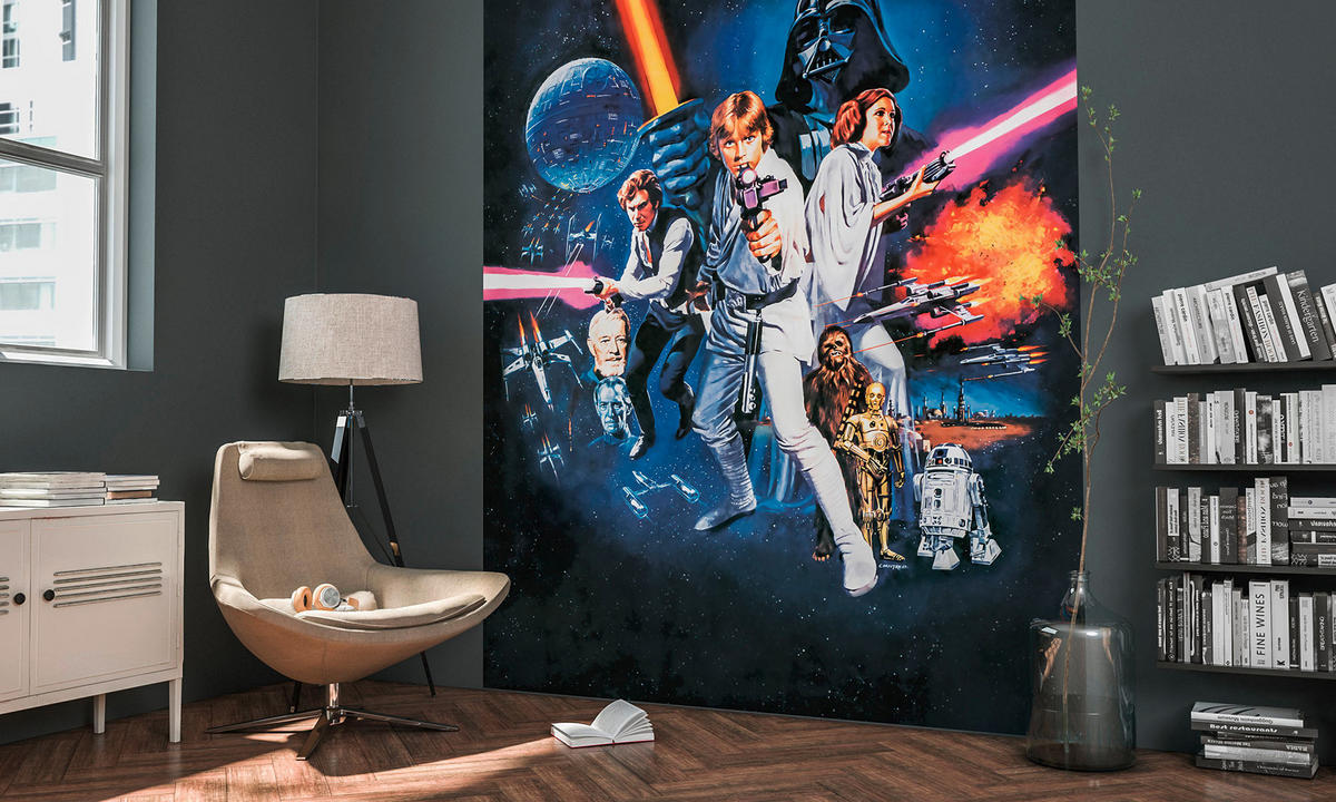 Komar Fototapete Star Wars Poster Classic 1 B/L: ca. 200x250 cm Star Wars Poster Classic 1 - (200,00/250,00cm) - Komar