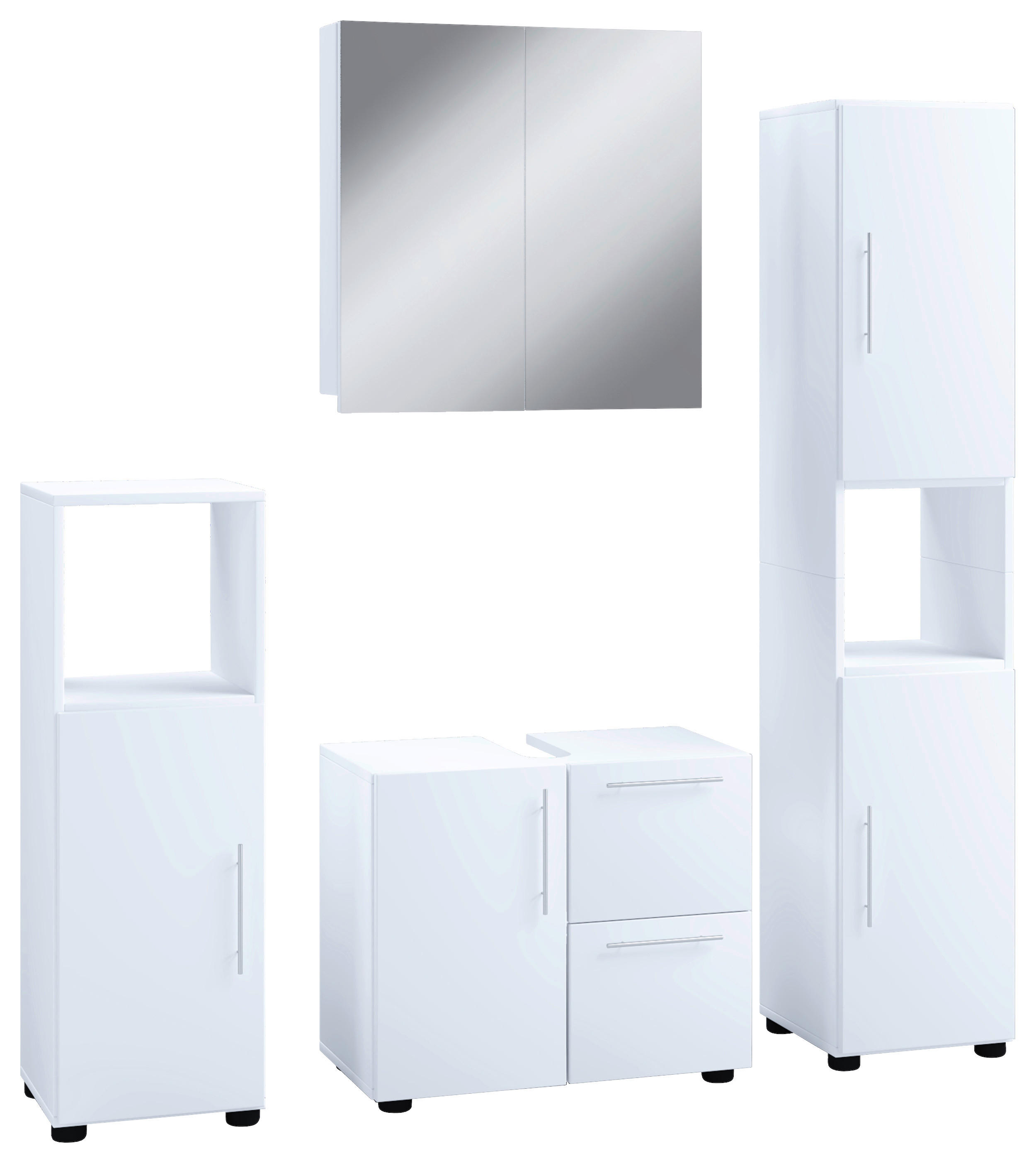 Badezimmer-Set Flandu weiß B/H/T: ca. 61x51x32 cm Flandu - weiß (61,00/51,00/32,00cm) - VCM Möbel