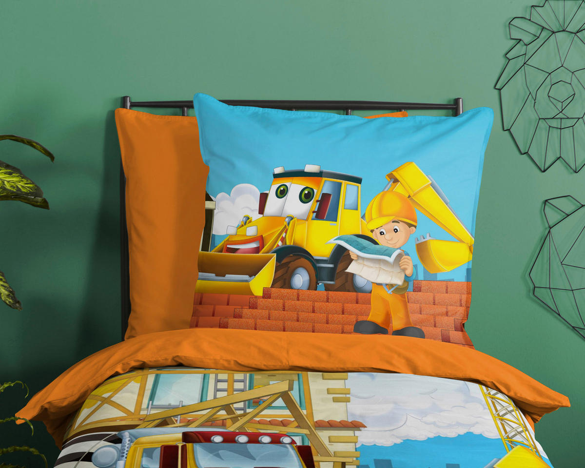 Baumwoll Bettwäsche Building Renforce Building - Multi (135,00/200,00cm) - Good Morning