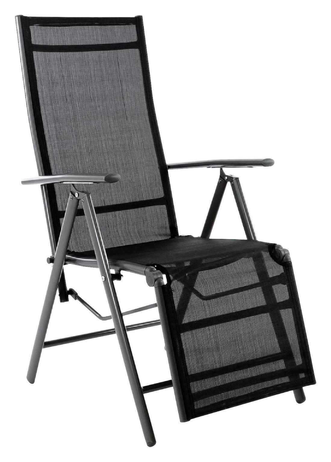 VCM Klappsessel schwarz Textilene B/H/T: ca. 55x112x60 cm Klappsessel - schwarz (55,00/112,00/60,00cm) - VCM