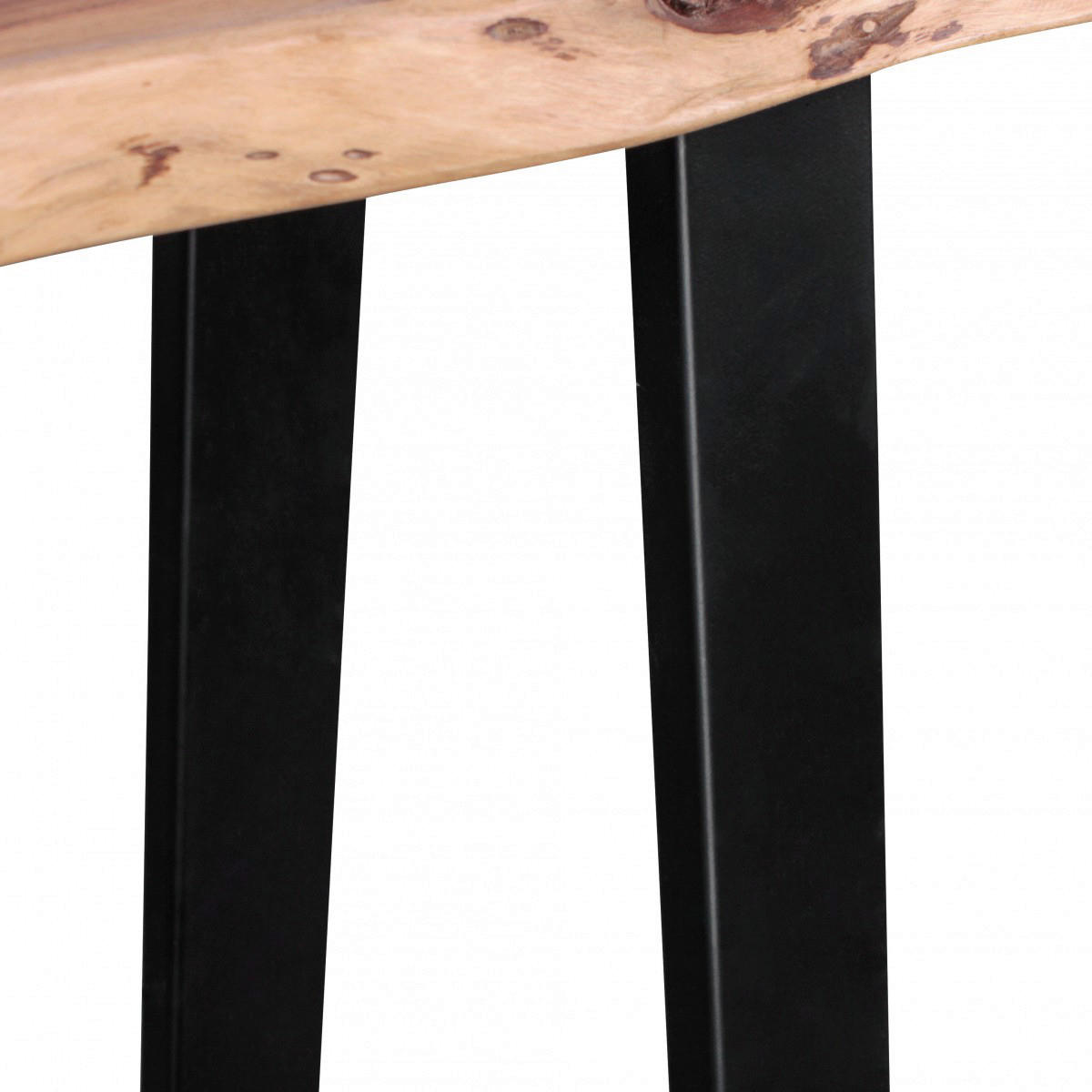 Konsolentisch natur schwarz Akazie B/H/T: ca. 120x75x45 cm Konsolentisch - natur/schwarz (120,00/75,00/45,00cm) - Wohnling