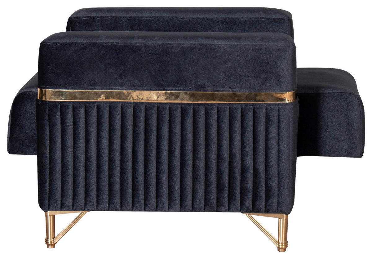 Sofa 3-2-1 Rhosus anthrazit Microfaser Rhosus - gold/anthrazit